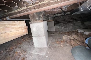 Keywords used: Basement, Foundation Repair


Description: A person's feet are on the floor of a basement undergoing foundation repair.